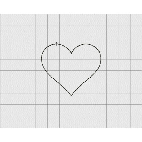 Heart Feltie Mini Valentine Embroidery Design in .25 inch .5 inch 1 inch and 2 inch Sizes