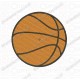Basic Basketball Full Stitch Embroidery Design in 1x1 2x2 3x3 4x4 5x5 and 6x6 Sizes
