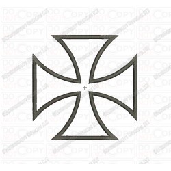 Cross Pattée Applique Embroidery Design in 3x3 4x4 and 5x7 Sizes