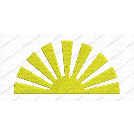 Sunrise Embroidery Design in 2x2 3x3 4x4 and 5x7 Sizes