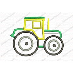 Tractor Applique Embroidery Design in 3x3 4x4 and 5x7 Sizes