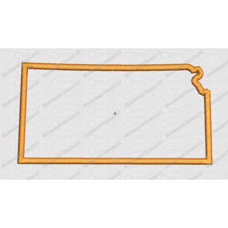 Kansas State Applique Embroidery Design in 4x4 and 5x7 Sizes