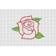 Rose Flower 2 Applique Embroidery Design in 3x3 4x4 and 5x5 Sizes