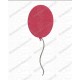 Balloon on String Embroidery Design in 1x1 2x2 3x3 4x4 and 5x7 Sizes