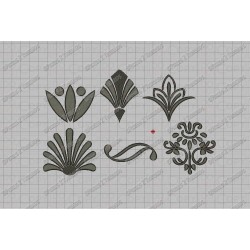 Design Elements Set, 6 Embroidery Designs (21-26) in 2x2 3x3 and 4x4 hoop sizes