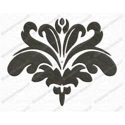 Fancy Beautiful Damask Pattern 2 Full Stitch Embroidery Design in 3x3 4x4 and 5x7 Sizes