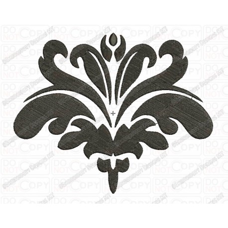 Fancy Beautiful Damask Pattern 2 Full Stitch Embroidery Design in 3x3 4x4 and 5x7 Sizes