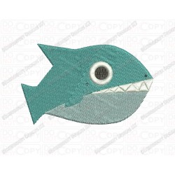 Pirahna Fish Embroidery Design in 2x2 3x3 and 4x4 Sizes