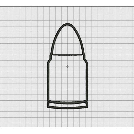 Bullet Applique Embroidery Design in 3x3 4x4 5x5 and 6x6 Sizes
