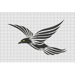Bird Wings Line Art Embroidery Design in 3x3 4x4 and 5x7 Sizes
