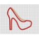 High Heel Applique Embroidery Design in 3x3 4x4 5x5 and 6x6 Sizes