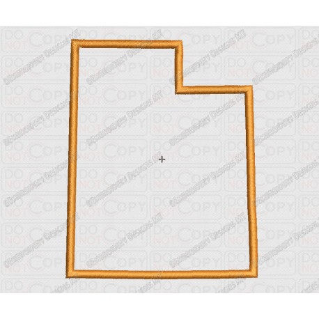 Utah State Applique Embroidery Design in 4x4 and 5x7 Sizes