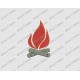 Campfire Symbol Embroidery Design in 2x2 3x3 4x4 and 5x5 hoop sizes