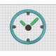 Clock Face Applique Embroidery Design in 2x2 3x3 4x4 5x5 and 6x6 Sizes