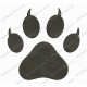 Cat Paw Embroidery Design in  2x2 3x3 4x4 and 5x5 Sizes