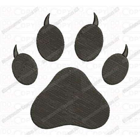Cat Paw Embroidery Design in  2x2 3x3 4x4 and 5x5 Sizes