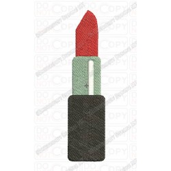 Lipstick Full Stitch Embroidery Design in 2x2 3x3 4x4 and 5x7 Sizes