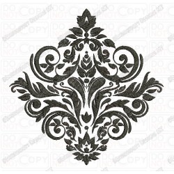 Fancy Beautiful Damask Pattern Full Stitch Embroidery Design in 3x3 4x4 and 5x7 Sizes