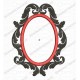 Fancy Damask Circle Frame Full Stitch Embroidery Design in 3x3 4x4 and 5x7 Sizes