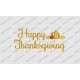 Happy Thanksgiving with Harvest Script Embroidery Design in 3x3 4x4 and 5x7 Sizes
