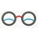 Glasses 2 Full Stitch Embroidery Design in 3x3 4x4 and 5x7 Sizes