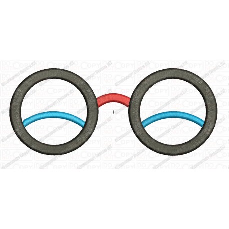 Glasses 2 Full Stitch Embroidery Design in 3x3 4x4 and 5x7 Sizes