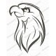 Eagle Head Outline Embroidery Design in 3x3 4x4 and 5x7 Sizes