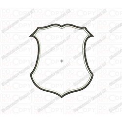 Shield Applique Embroidery Design in 3x3 4x4 and 5x5 Sizes