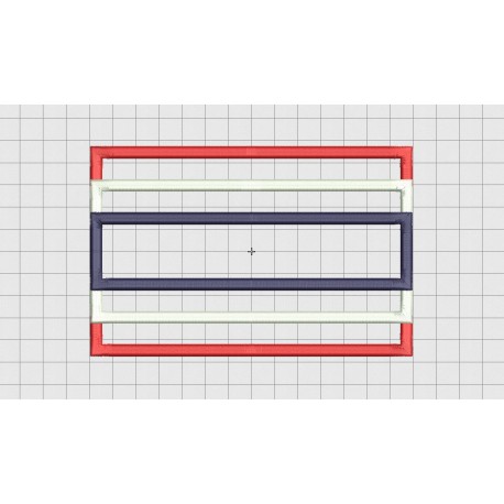 Thailand Country Flag Applique Embroidery Design in 4x4 and 5x7 Sizes