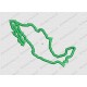 Mexico Country Applique Embroidery Design in 4x4 and 5x7 Sizes