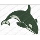 Orca Whale Embroidery Design in 2x2 3x3 4x4 and 5x7 Sizes