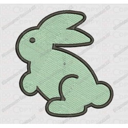 Bunny Rabbit Full Stitch Embroidery Design in 1x1 2x2 3x3 4x4 and 5x7 Sizes