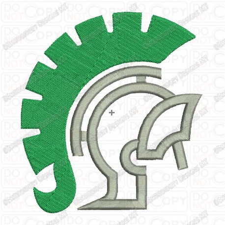 Medieval Knight Helmet Trojan Embroidery Design in mini 2x2 3x3 4x4 and 5x7 Sizes