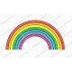 Rainbow Embroidery Design in 2x2 3x3 4x4 and 5x7 Sizes