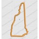 New Hampshire State Applique Embroidery Design in 4x4 and 5x7 Sizes