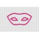 Mask Applique Embroidery Design in 3x3 4x4 5x5 6x6 and 7x7 Sizes