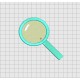 Magnifying Glass Mini Embroidery Design in 1x1 2x2 3x3 4x4 and 5x5 Sizes