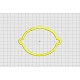 Lemon Applique Embroidery Design in 3x3 4x4 5x5 and 6x6 Sizes
