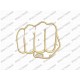 Fist Punch Hand Applique Embroidery Design in 3x3 4x4 and 5x5 Sizes