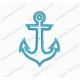 Anchor Applique Embroidery Design in 3x3 4x4 and 5x5 Sizes