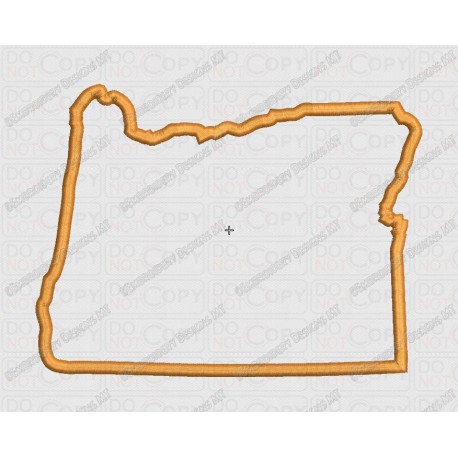 Oregon State Applique Embroidery Design in 4x4 and 5x7 Sizes