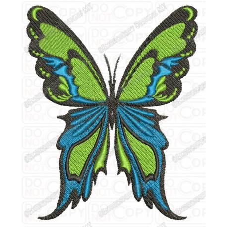 Colorful Butterfly Full Stitch Embroidery Design in 4x4 and 5x7 Sizes
