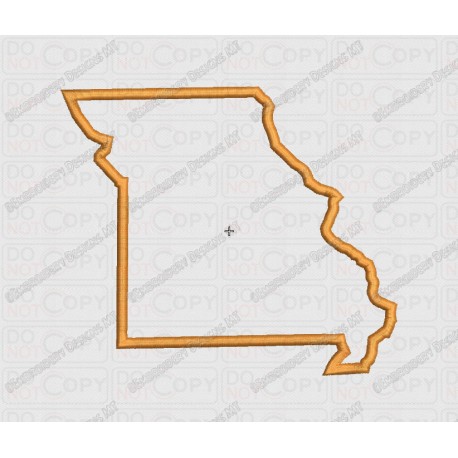 Missouri State Applique Embroidery Design in 4x4 and 5x7 Sizes