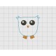 Owl Felt Embroidery Design in 1" 1.5" and 2" Sizes