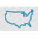 United States Country Applique Embroidery Design in 4x4 and 5x7 Sizes