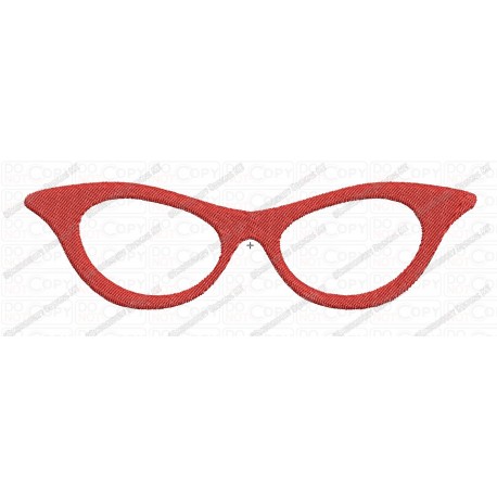 Girl Glasses 2 Full Stitch Embroidery Design in 3x3 4x4 and 5x7 Sizes