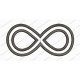 Infinity Symbol Applique Embroidery Design in 3x3 4x4 and 5x7 Sizes