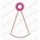 Party Hat Applique Embroidery Design in 3x3 4x4 5x7