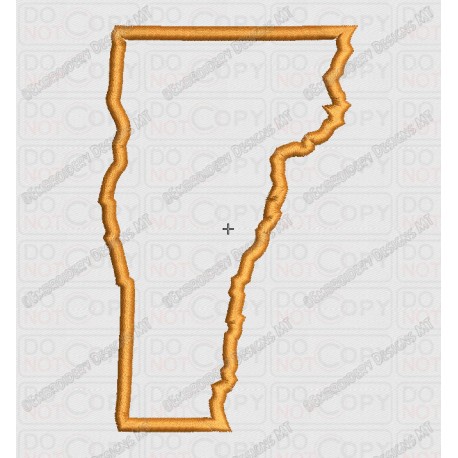 Vermont State Applique Embroidery Design in 4x4 and 5x7 Sizes