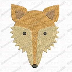 Fox Head Face Embroidery Design in 2x2 3x3 4x4 and 5x7 Sizes
